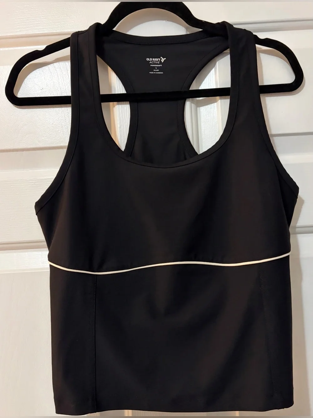 Old Navy Active PowerSoft Racerback Cropped Shell Tank
